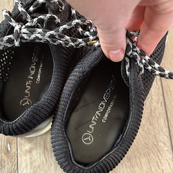 Unity In Diversity Black Knit Athletic Sneaker Shoe - Picture 8 of 10